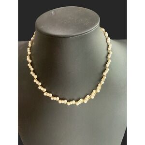 Vintage Napier Gold Tone Faux Pearl Necklace | Signed | Classic Elegance